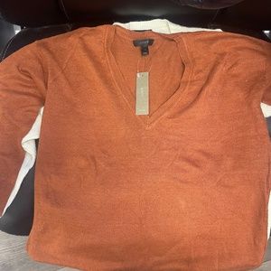 J. Crew brand new burnt orange long sleeve top !